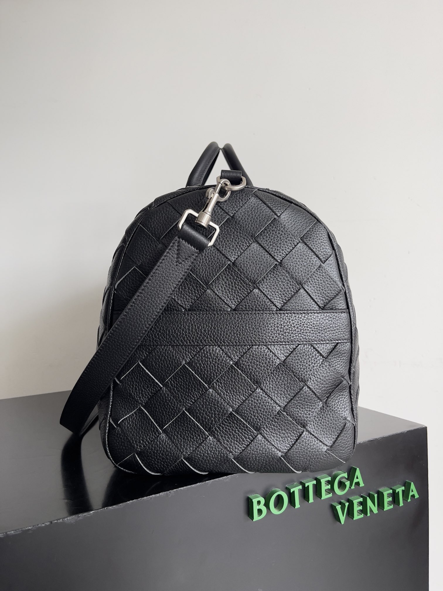 TOP Bottega Veneta BV Woven Large Travel Bag 50x27x24cm - Black