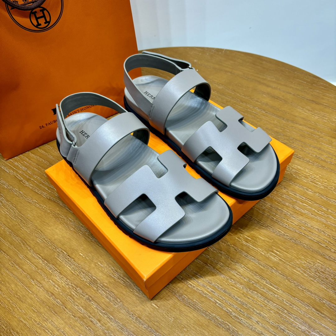 Hermès Chypre leather sandals （Replica）