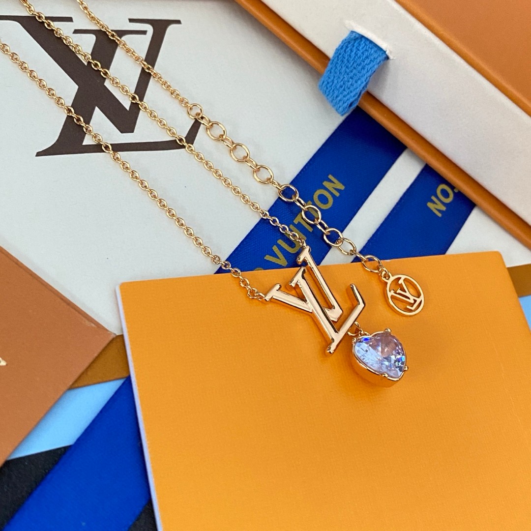 TOP Louis Vuitton LV Necklace - Gold