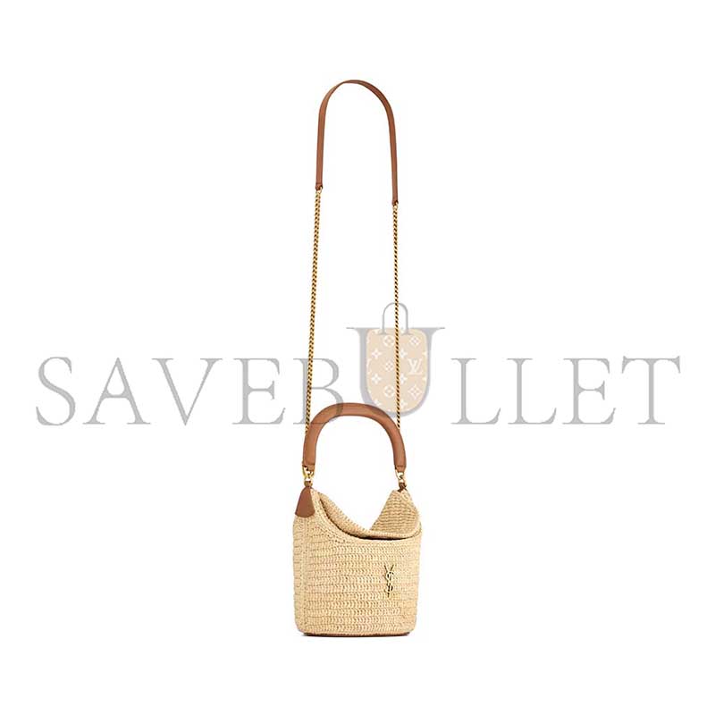 YSL GABY BUCKET BAG IN RAFFIA 838591GAAFC2791 (19*16*12cm)