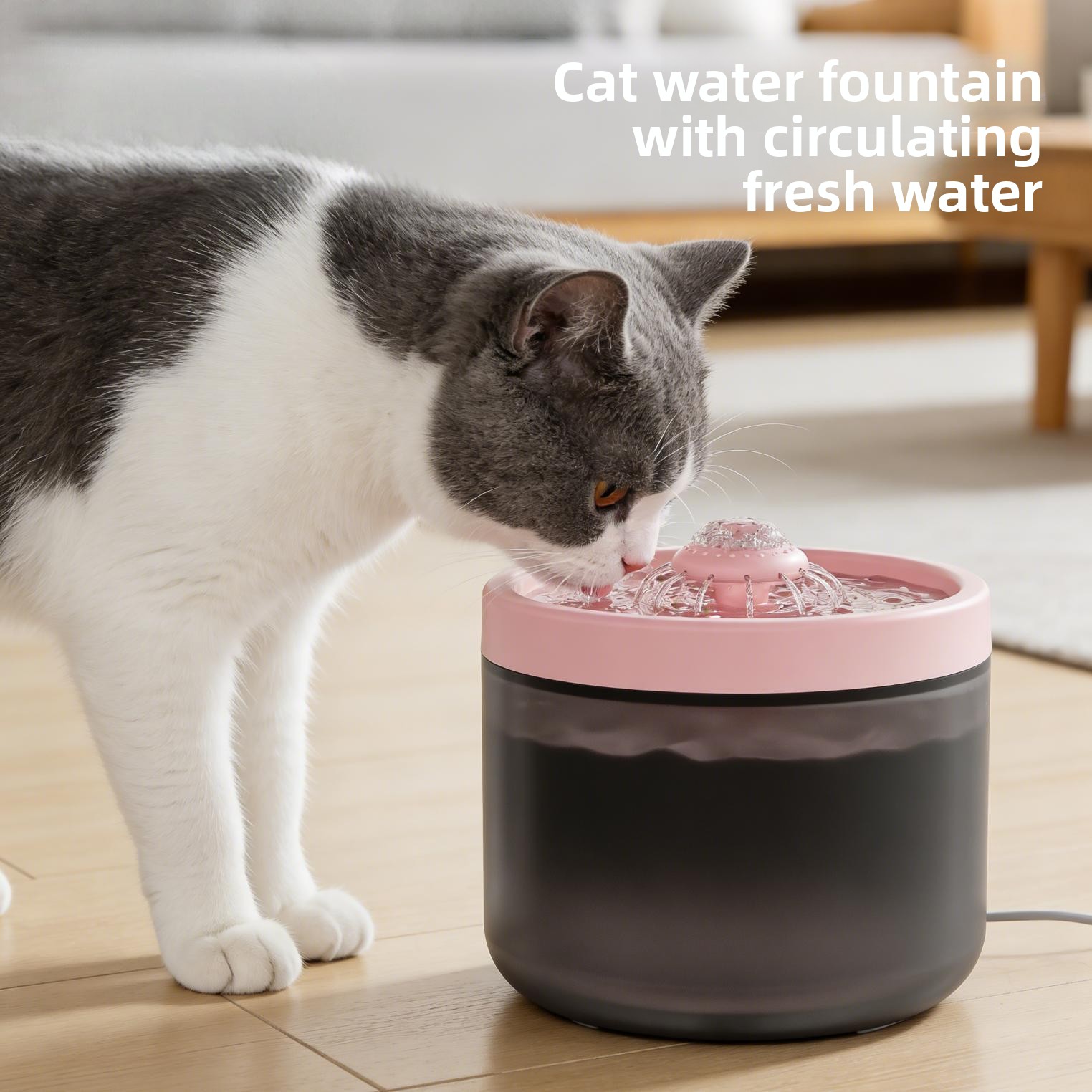 Pet water fountain, automatic filtration, circulating water, quiet and smart design, suitable for dogs and cats - PawPro UK