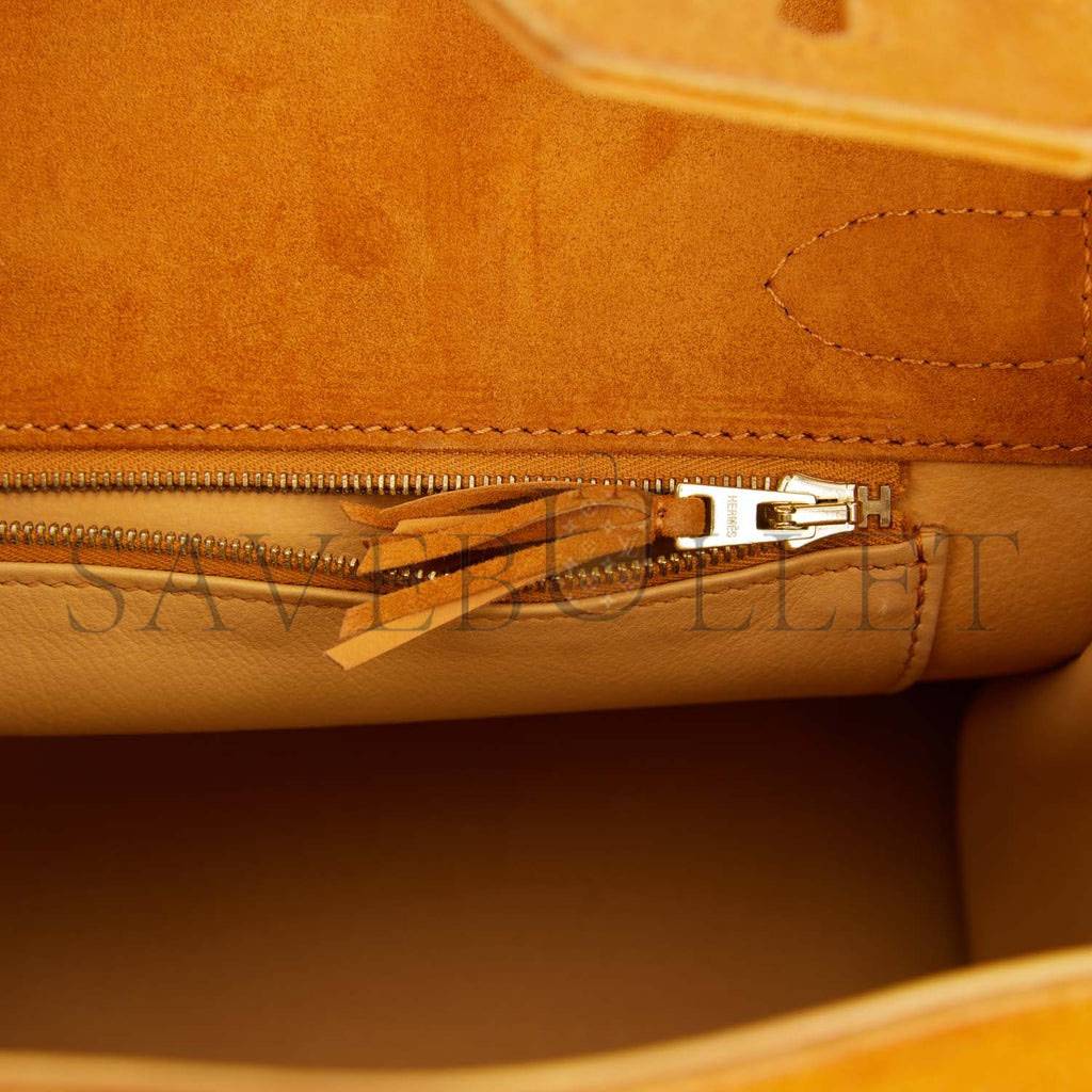 HERMES BIRKIN 30 SUEDE GOLD HARDWARE (30*22*16cm)