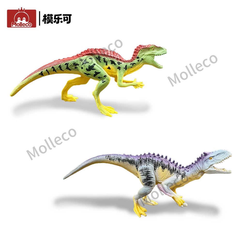 Molleco Dinosaur Figure Toys for Kids and Children Velociraptor+Tyrannosaurus Rex CP0163