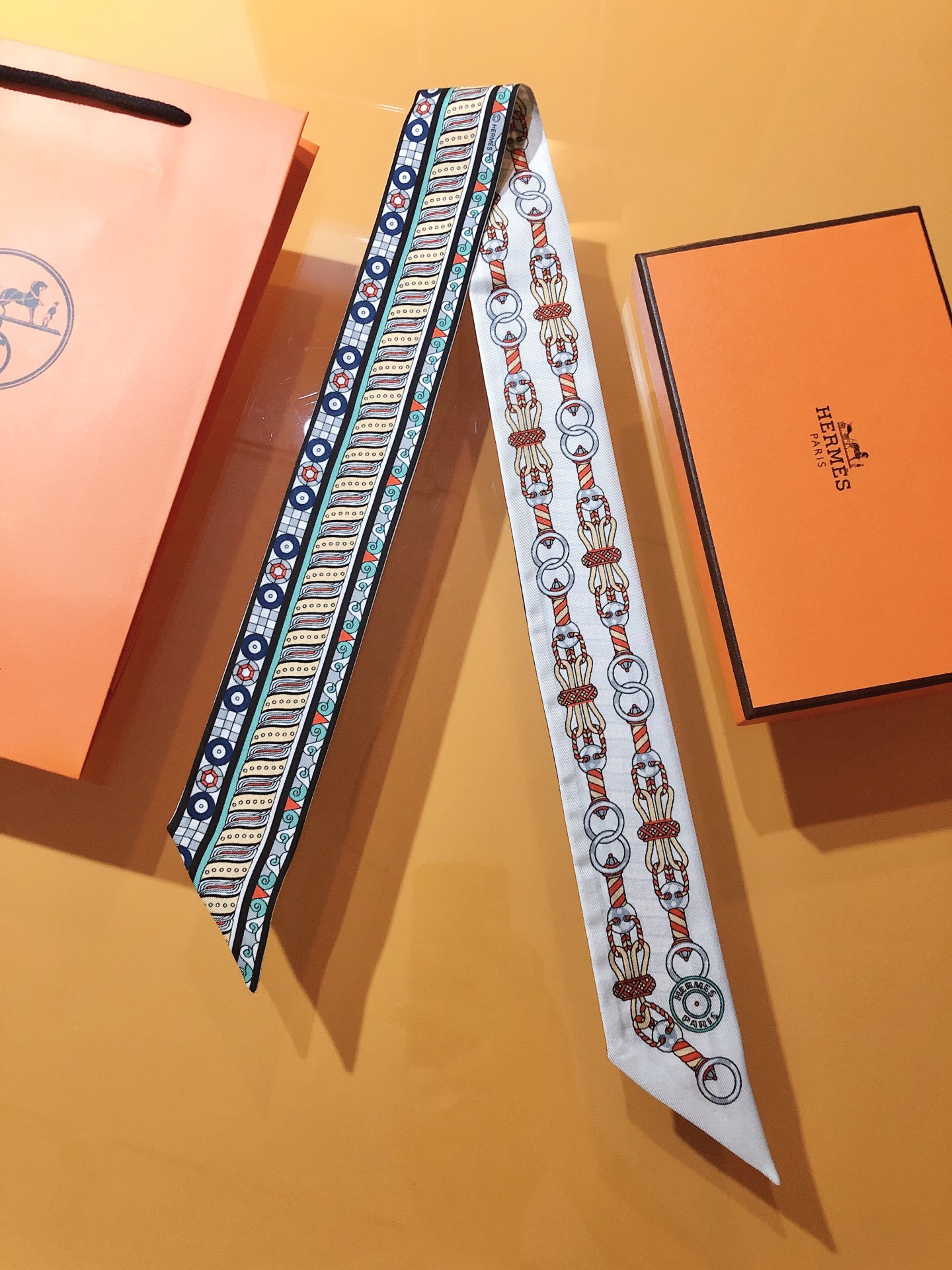 TOP HERMES Cavalcades Twilly Scarf 5x86cm - 4 Color