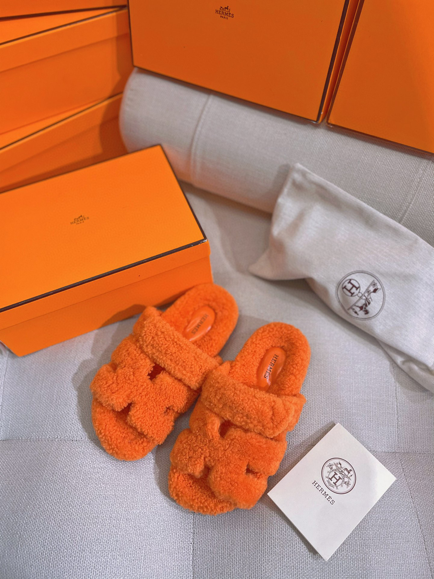 TOP HERMES Chypre Fur Sandal - 10 Colours