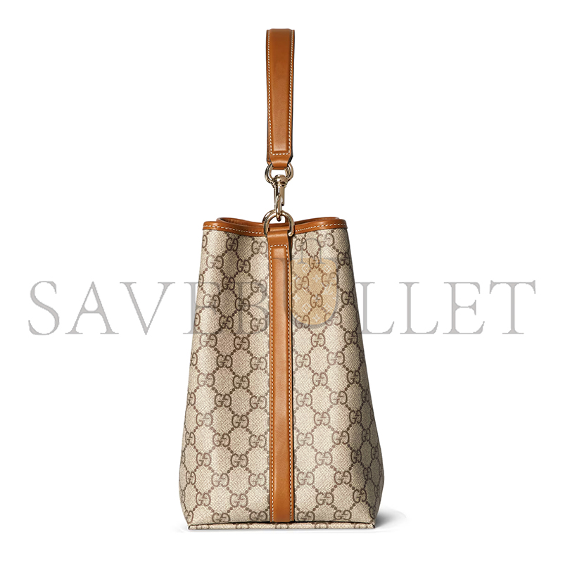 GUCCI GG EMBLEM MEDIUM BUCKET BAG 815103 (25*25*15.5cm)