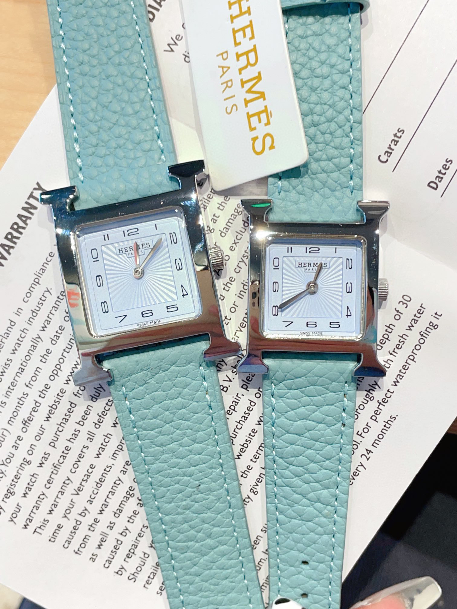 TOP HERMES Heure H Watch 21/26mm - Blue