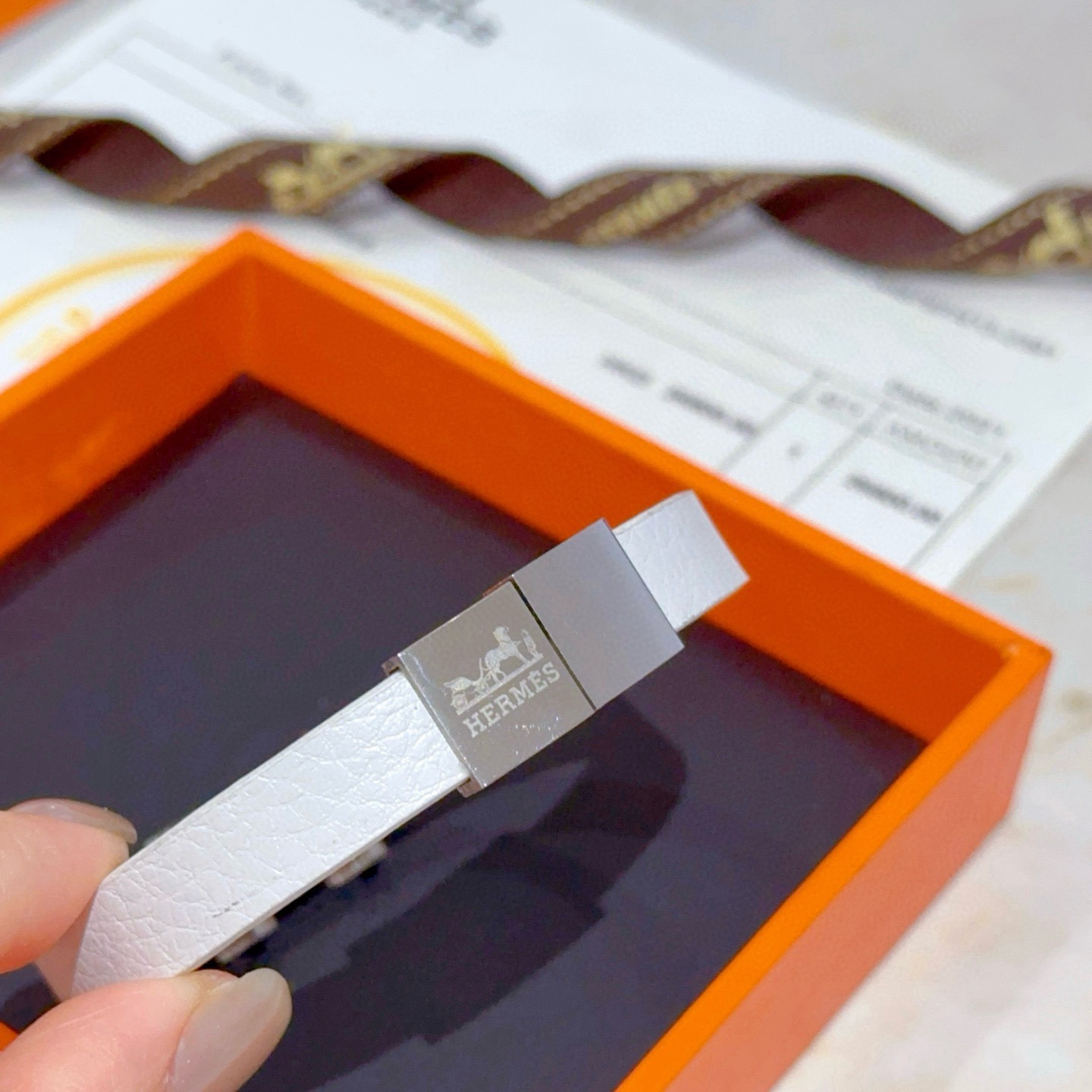 TOP HERMES Bracelet- White