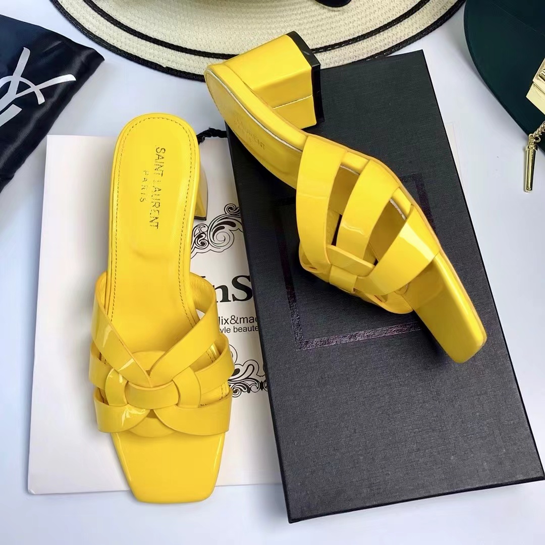 YSL Saint Laurent Nu Pieds Thick Heeled Shoes (Replica)