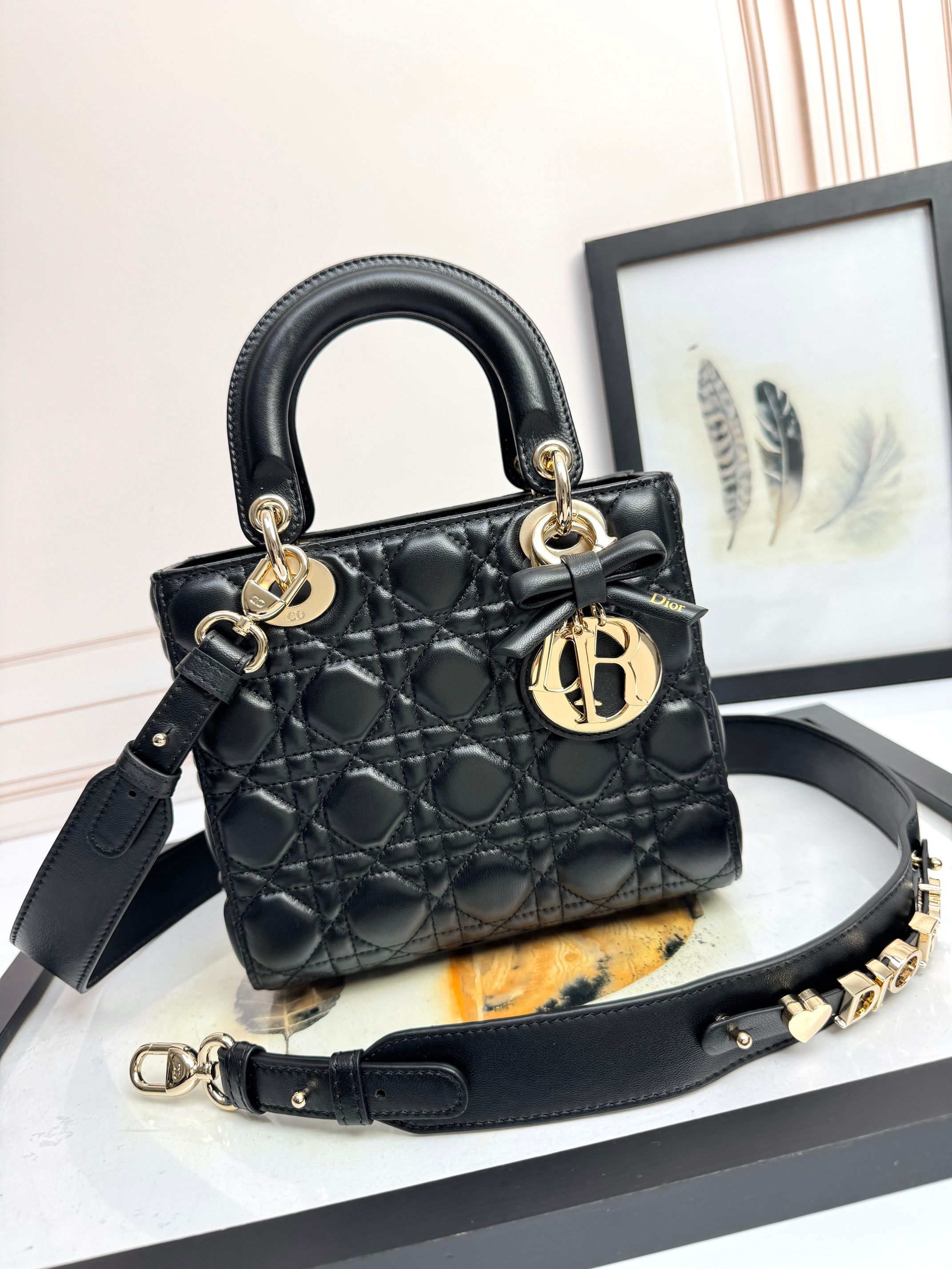 TOP Christian Dior Lady Dior Bags with Bow 20x16.5x8cm - 8 Color & GHW