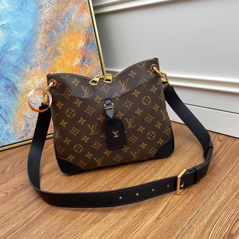 TOP Louis Vuitton LV ODEON MONOGRAM MM 28× 32 × 8 cm-Black