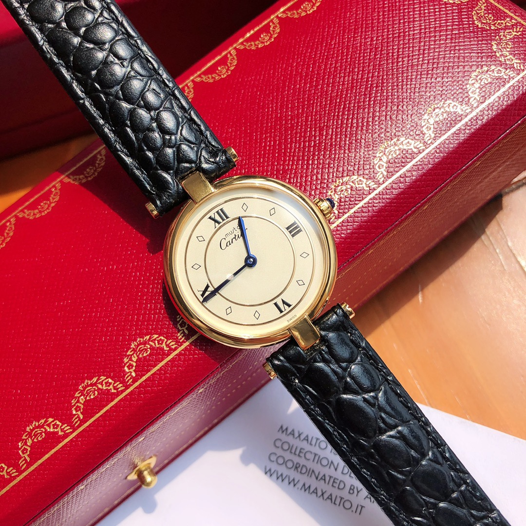 TOP Cartier 30mm Must De 21 Watch - Black