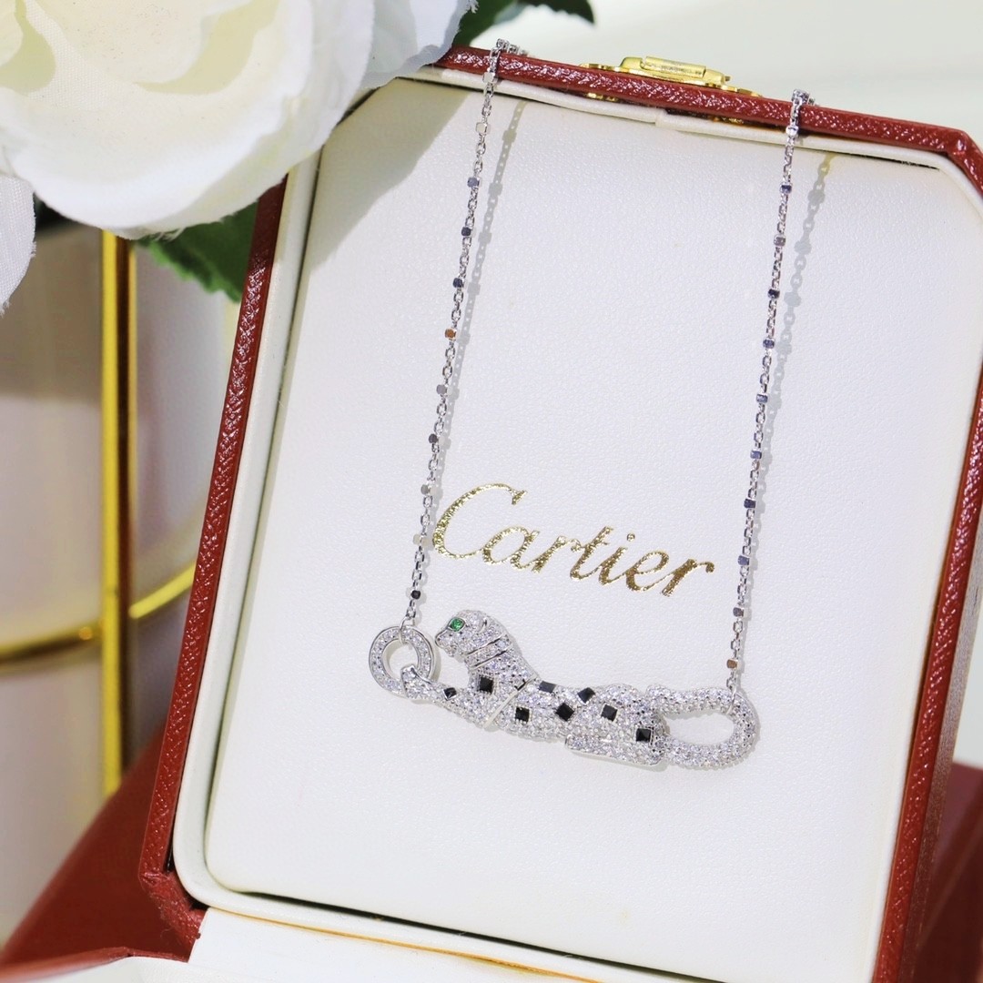 TOP Cartier Fully-Jewelled Leopard  Necklace - 3 Colors