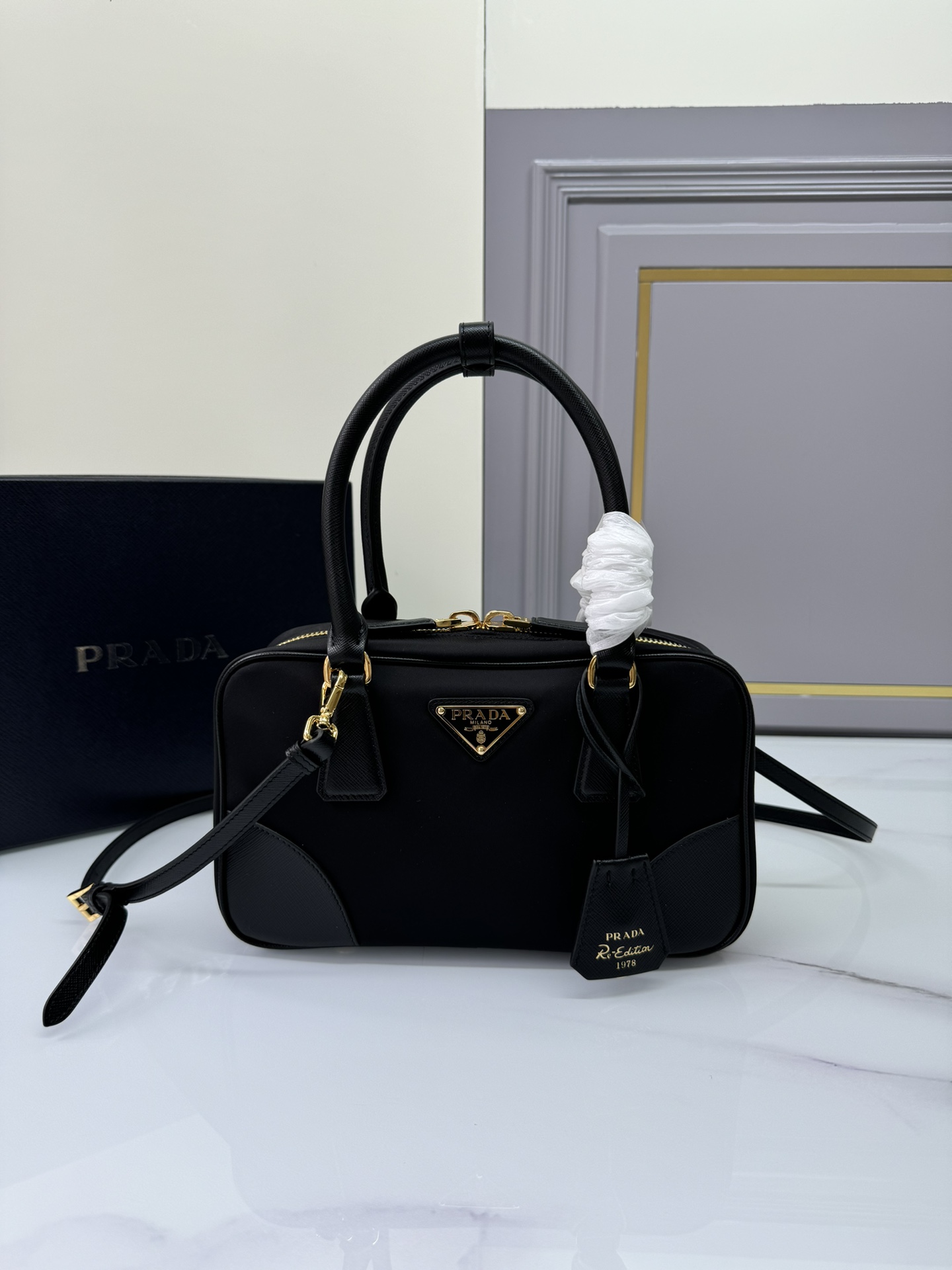 Top PRADA Nylon Antique Bag 25x14.5x7.5cm /30x17.5x9cm - 3 Colour