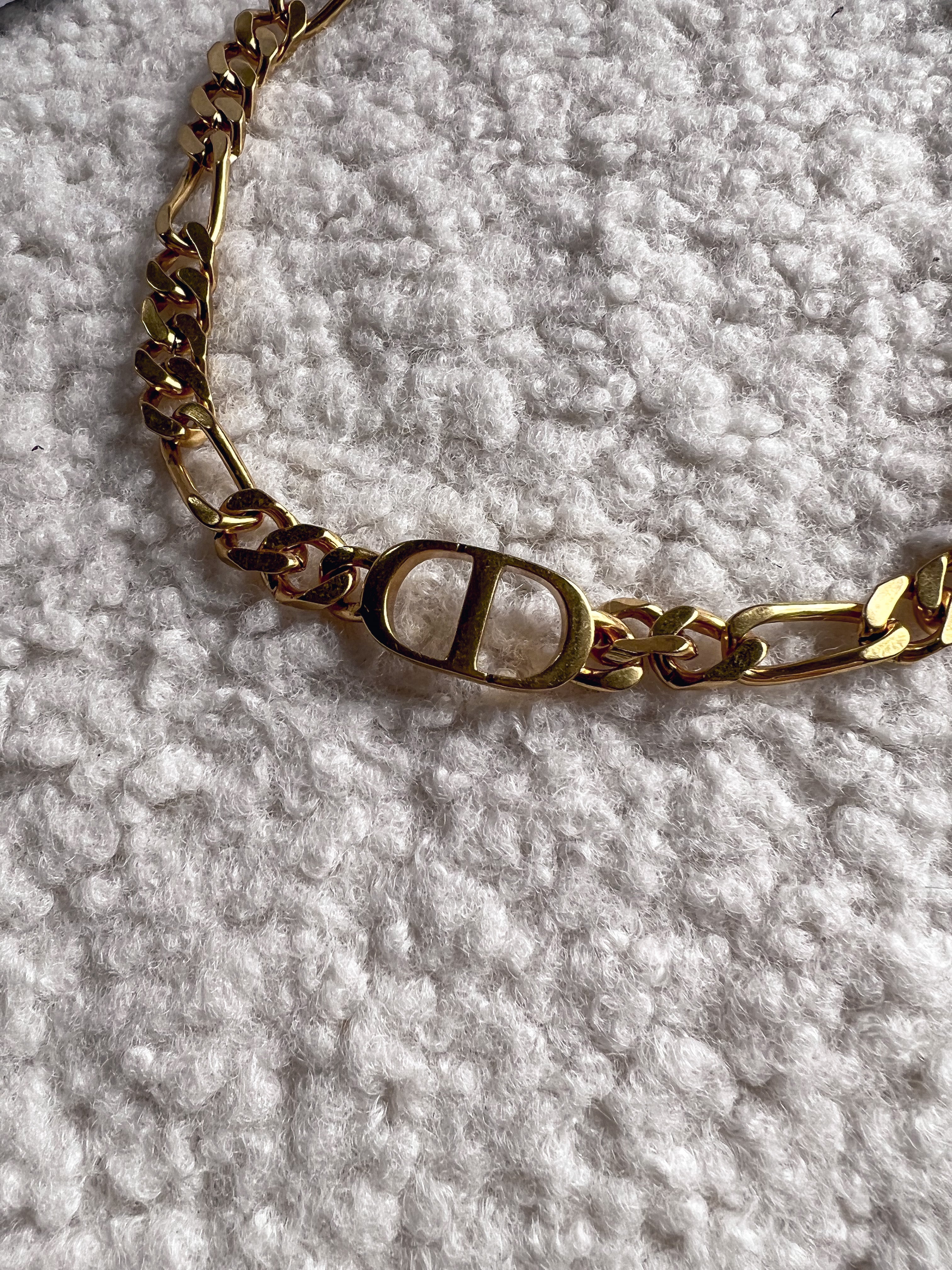 TOP Christian Dior 30 Montaigne Chocker Antique Gold