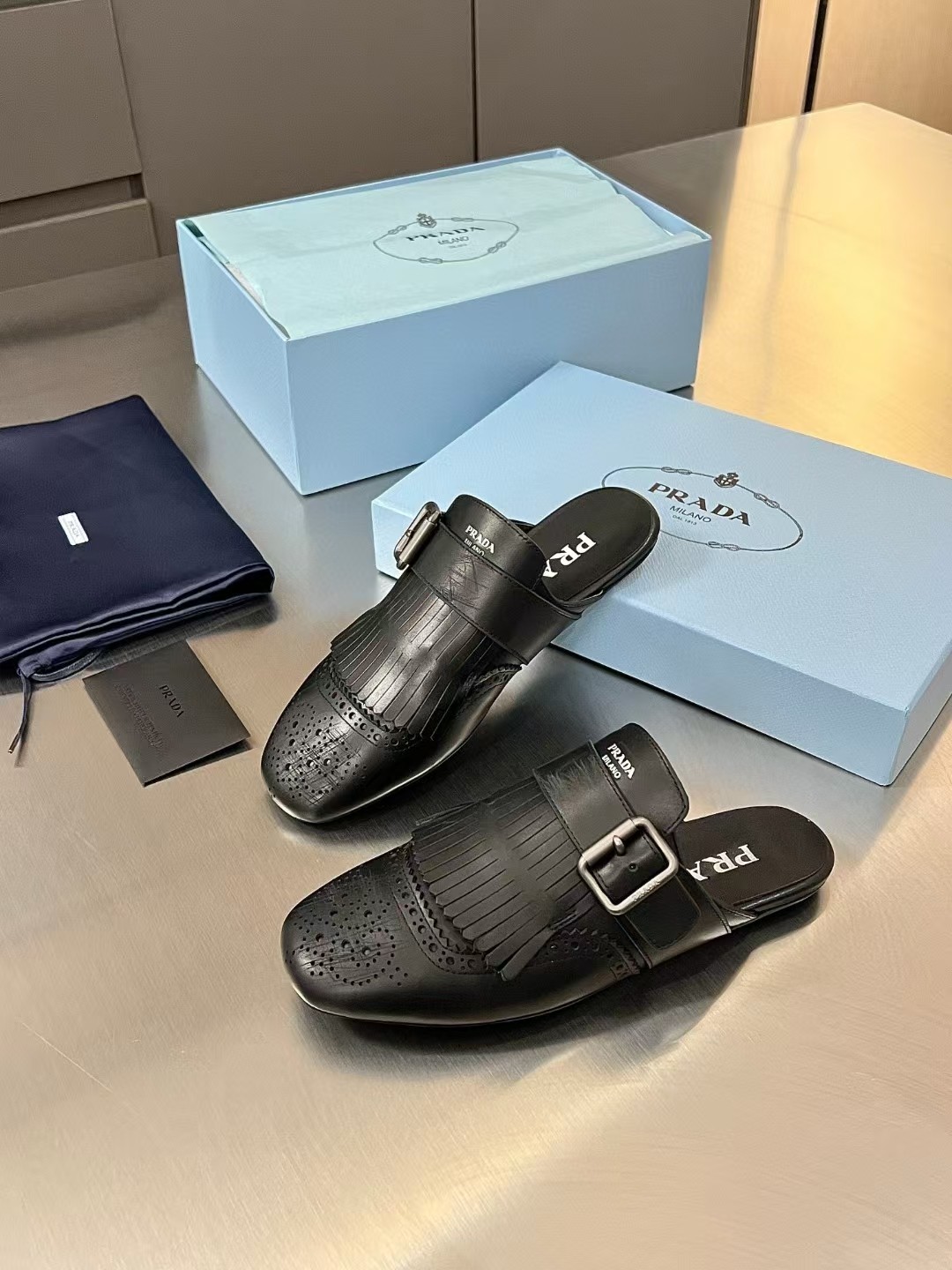 TOP PRADA Tassel Slippers - 4 Colors