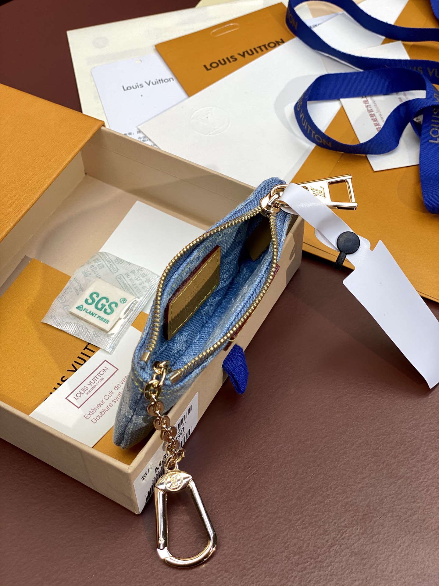 TOP Louis Vuitton LV Zippy Coin Purse 12x7x1.5cm - Monogram Denim Blue