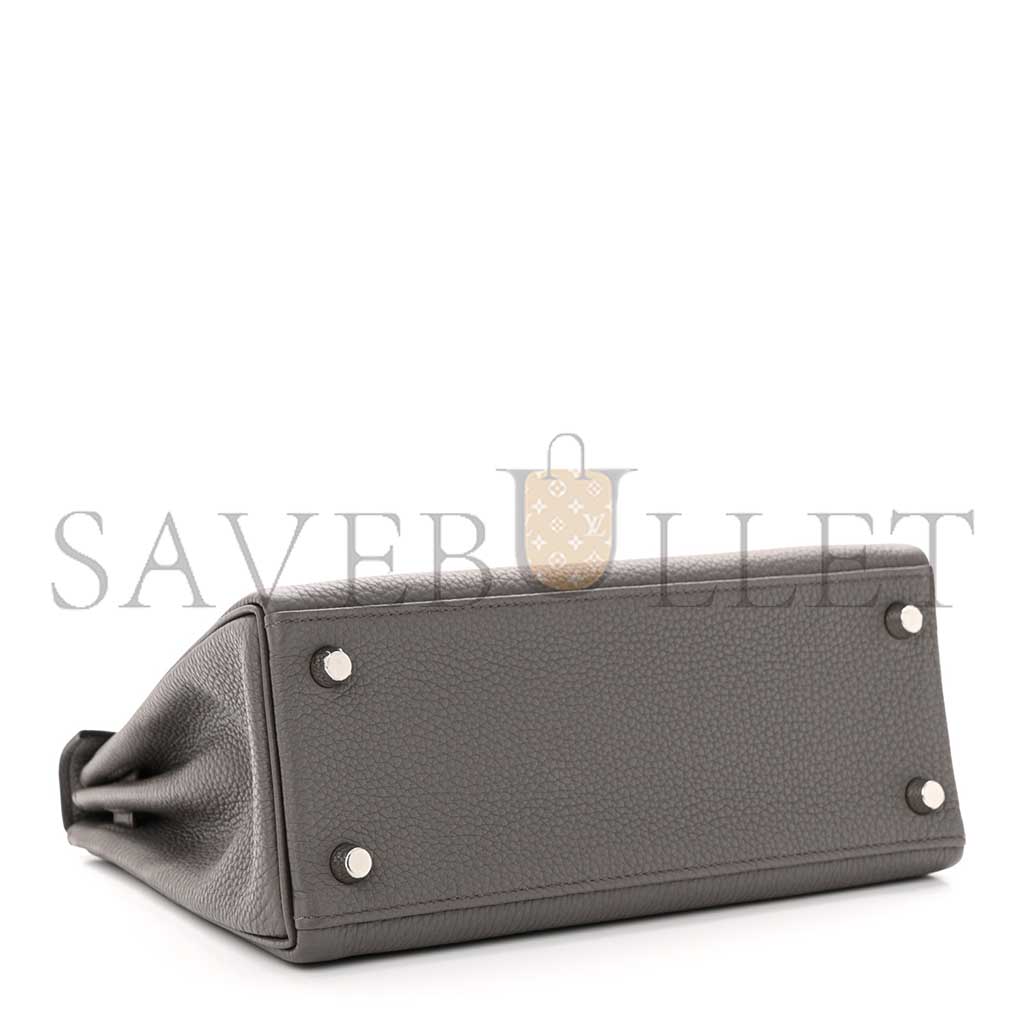 HERMÈS TOGO KELLY 25 RETOURNE ETAIN (25*17*7cm)