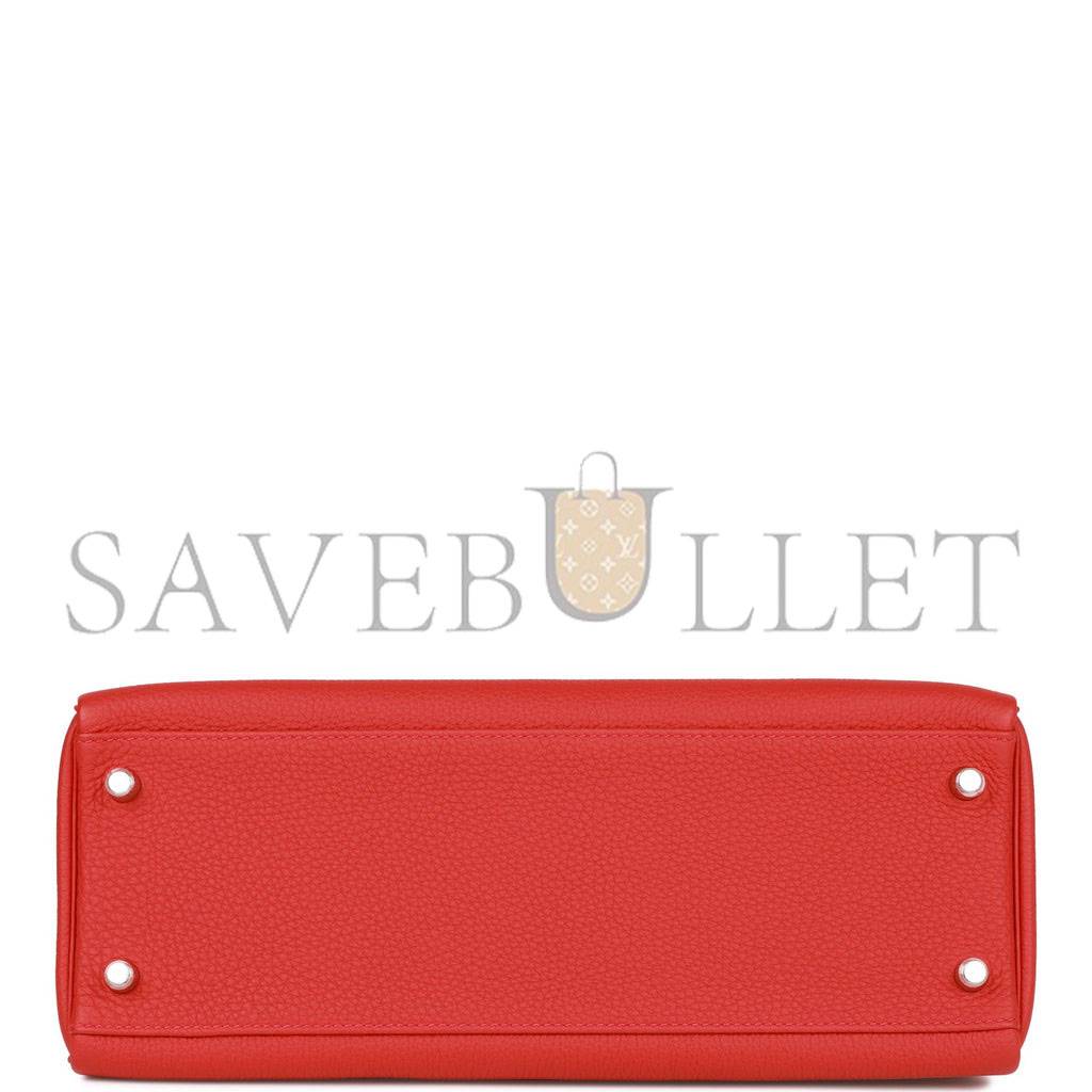 HERMES KELLY 32 TOGO PALLADIUM HARDWARE (32*23*10.5cm)