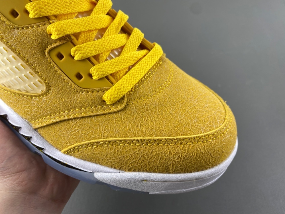 Air Jordan 5 Yellow Deer Skin Crackle