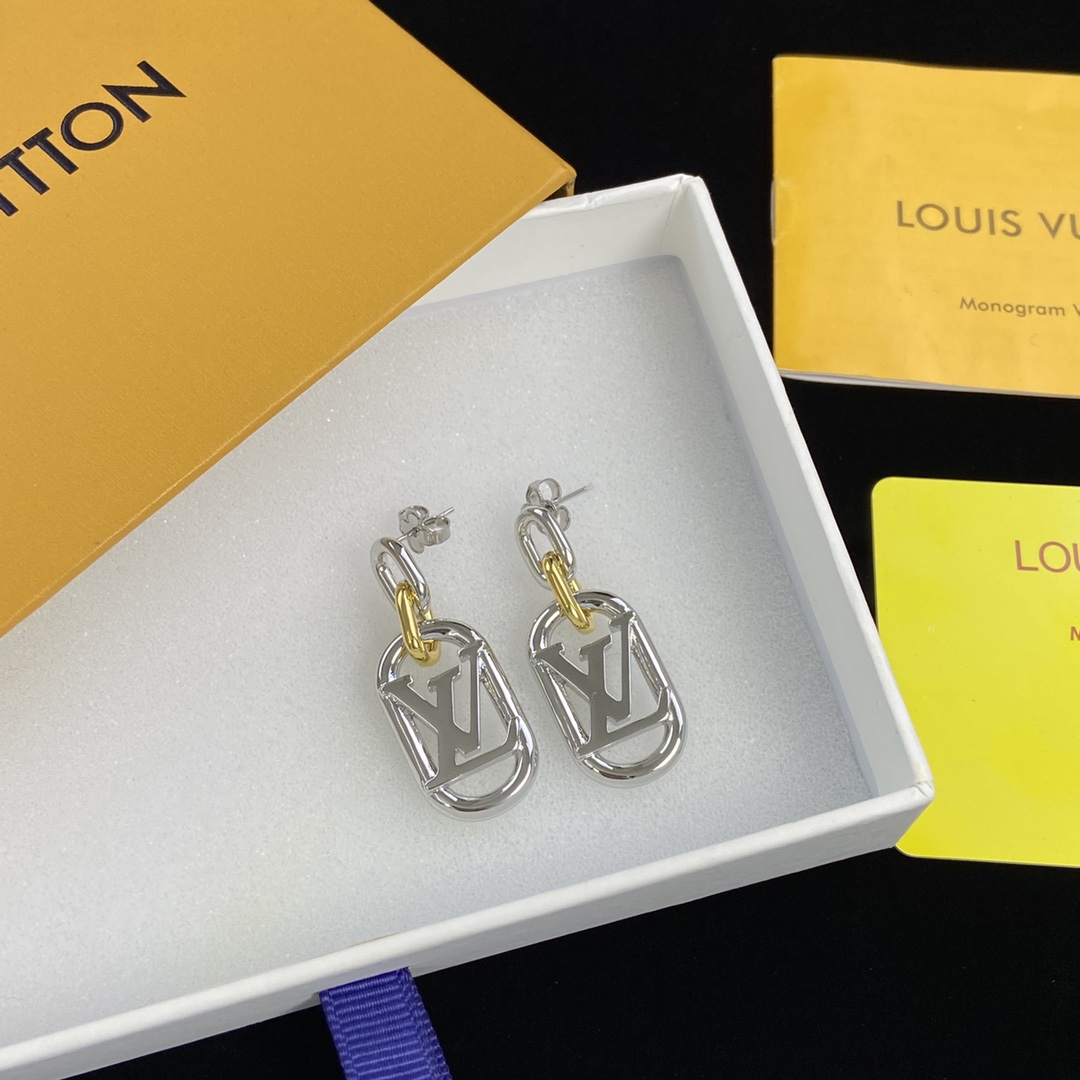 TOP Louis Vuitton LV LV Earrings Silver