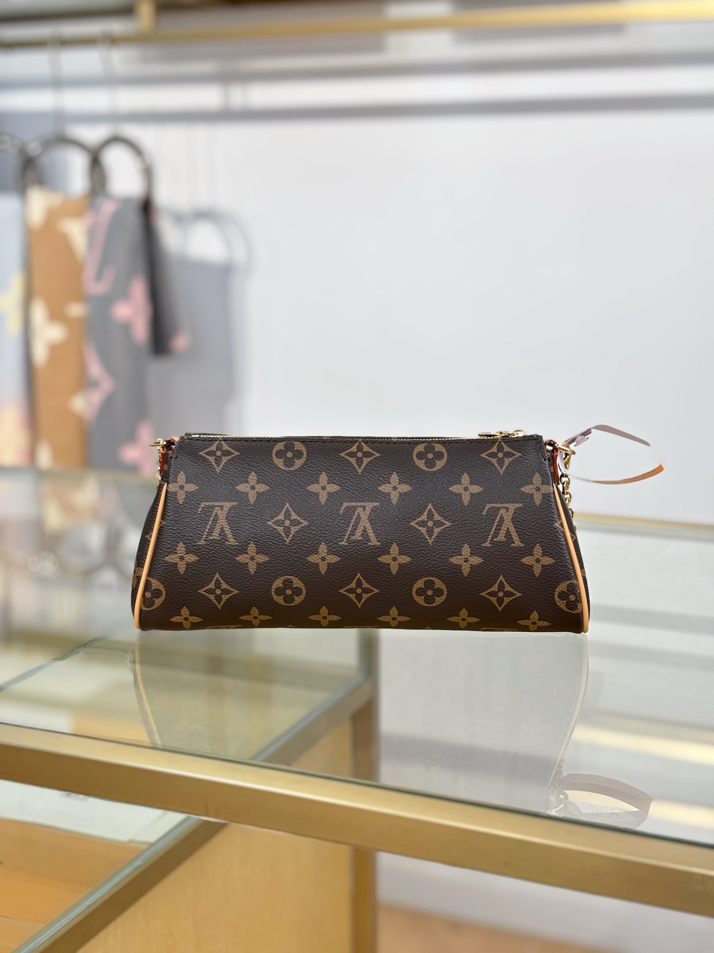TOP Louis Vuitton LV Pochette Eva Monogram 27x11x5cm - Brown
