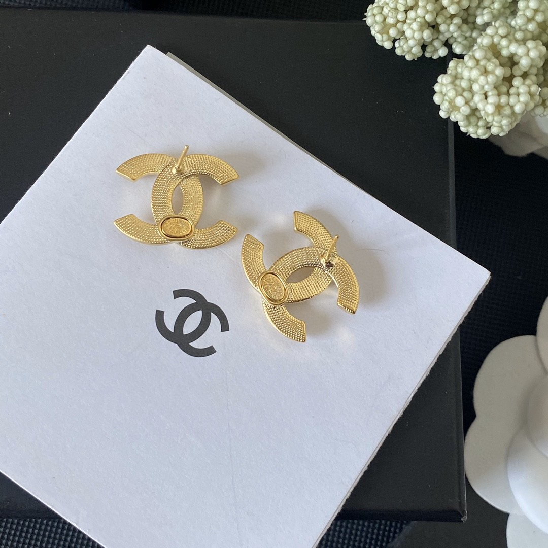 Chanel Letter Earrings