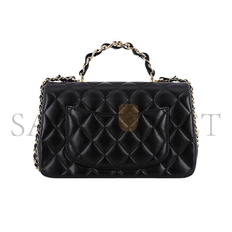 CHANEL MINI RECTANGULAR TOP HANDLE 23K FLAP AS2431 (20*12*6cm)