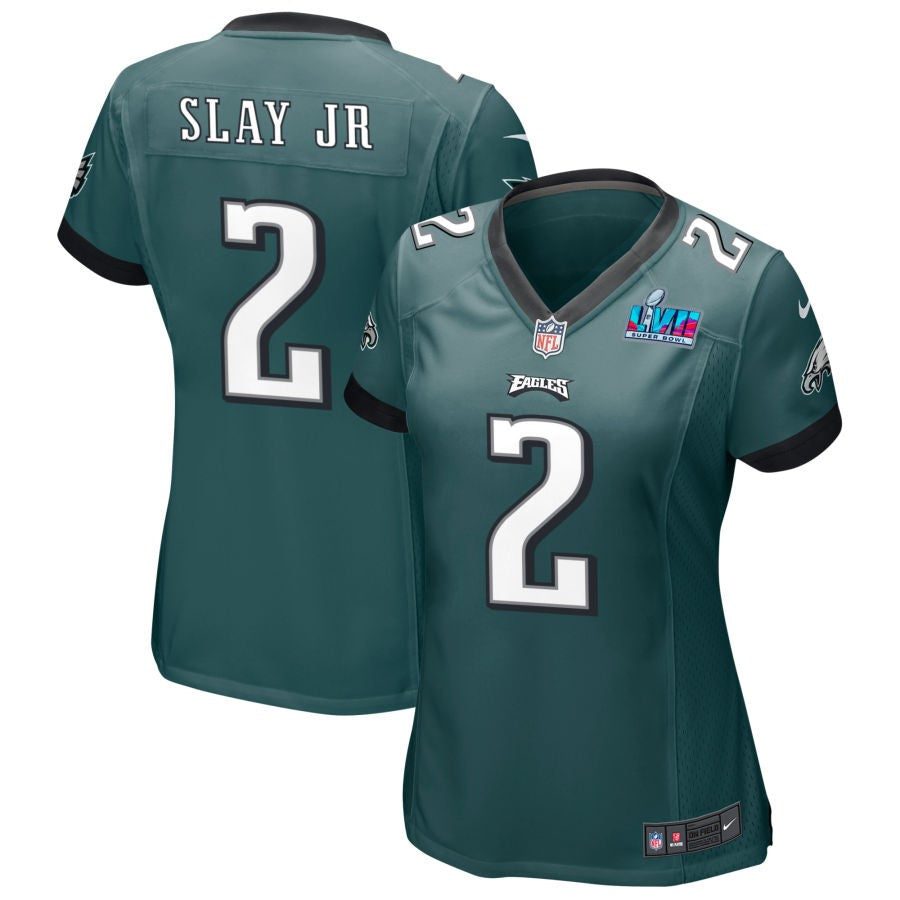 Darius Slay Jr Philadelphia Eagles  Women's Super Bowl LVII Game Jersey - Midnight Green