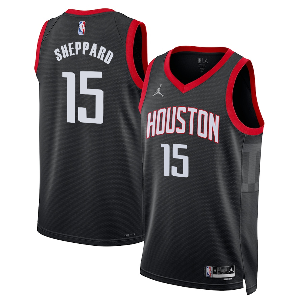 Reed Sheppard Houston Rockets Black Jersey – Icon Edition
