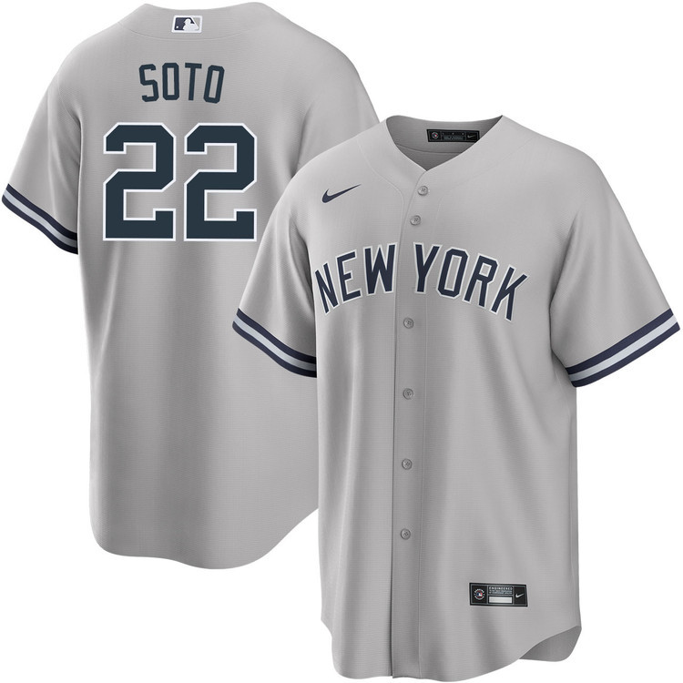 Men's New York Yankees Juan Soto #22 Gray Limited Game Jersey