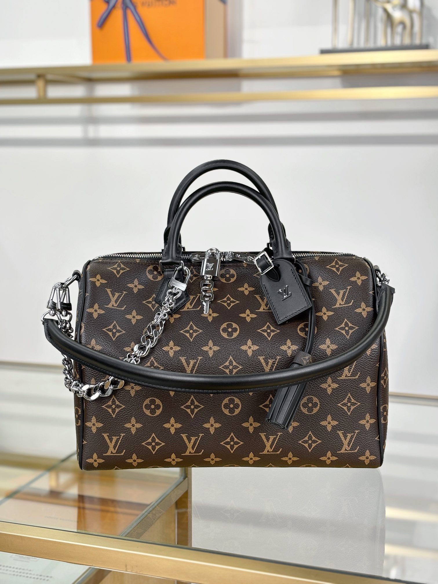 TOP Louis Vuitton LV SPEEDY SOFT 30 DARK Bags 30x21x17cm - Brown