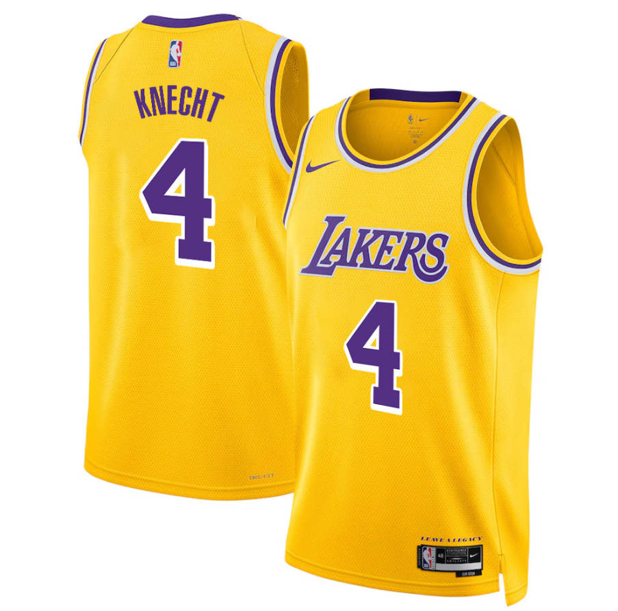 Dalton Knecht Los Angeles Lakers Jersey – Icon Edition