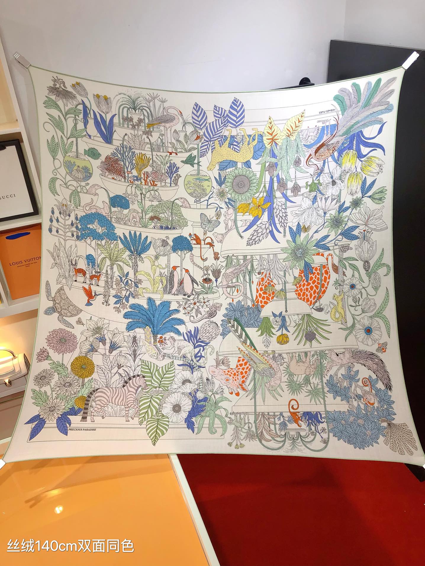 TOP HERMES Square Silk Scarf 140x140cm - 4 Colors