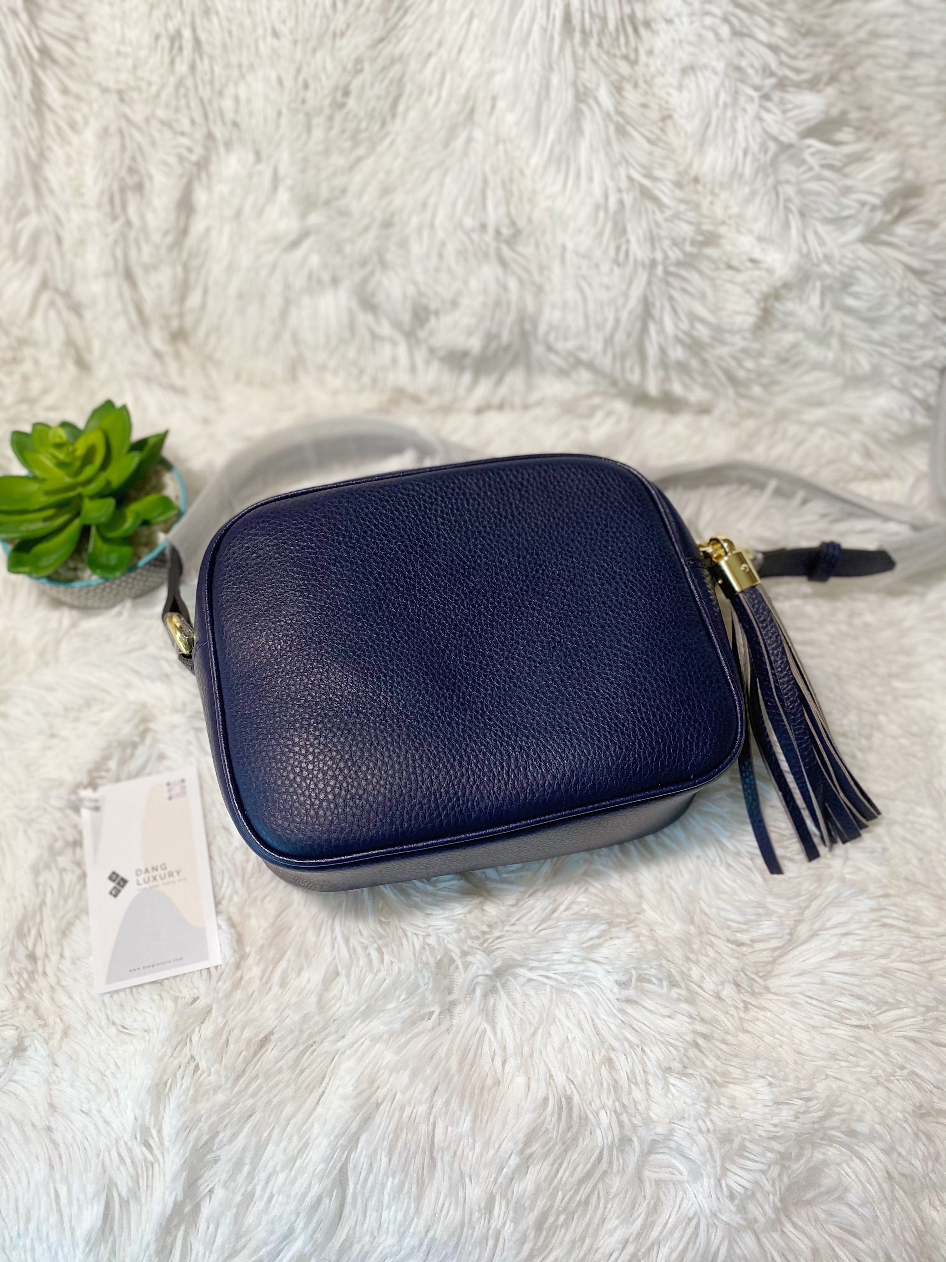 TOP GUCCI Soho Disco Bag - Navy Blue