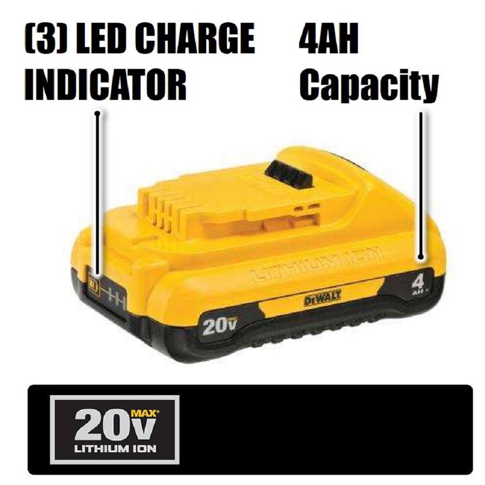 20V MAX Compact Lithium-Ion 4.0Ah Battery Pack (2 Pack)