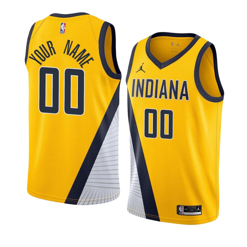 Custom Indiana Pacers Statement Gold Jersey