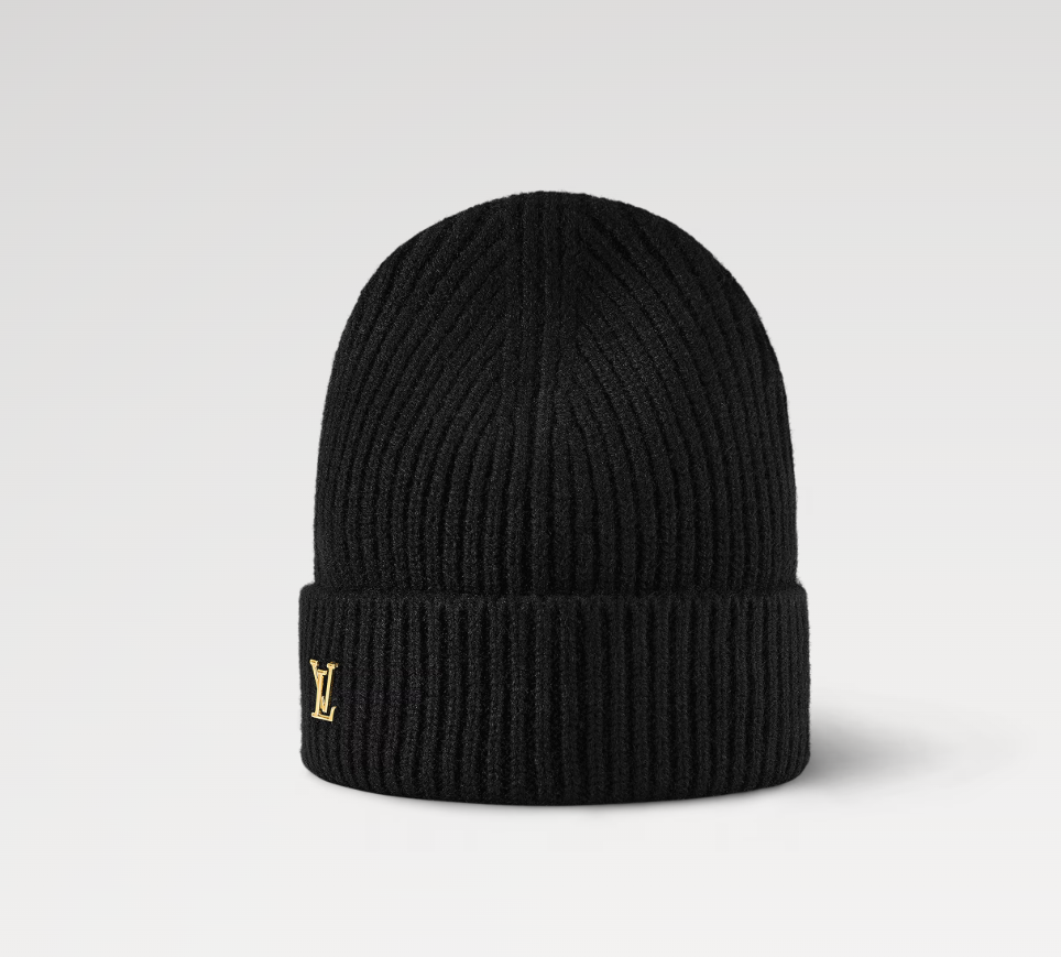 TOP Louis Vuitton LV Spark Beanie Hat - Black