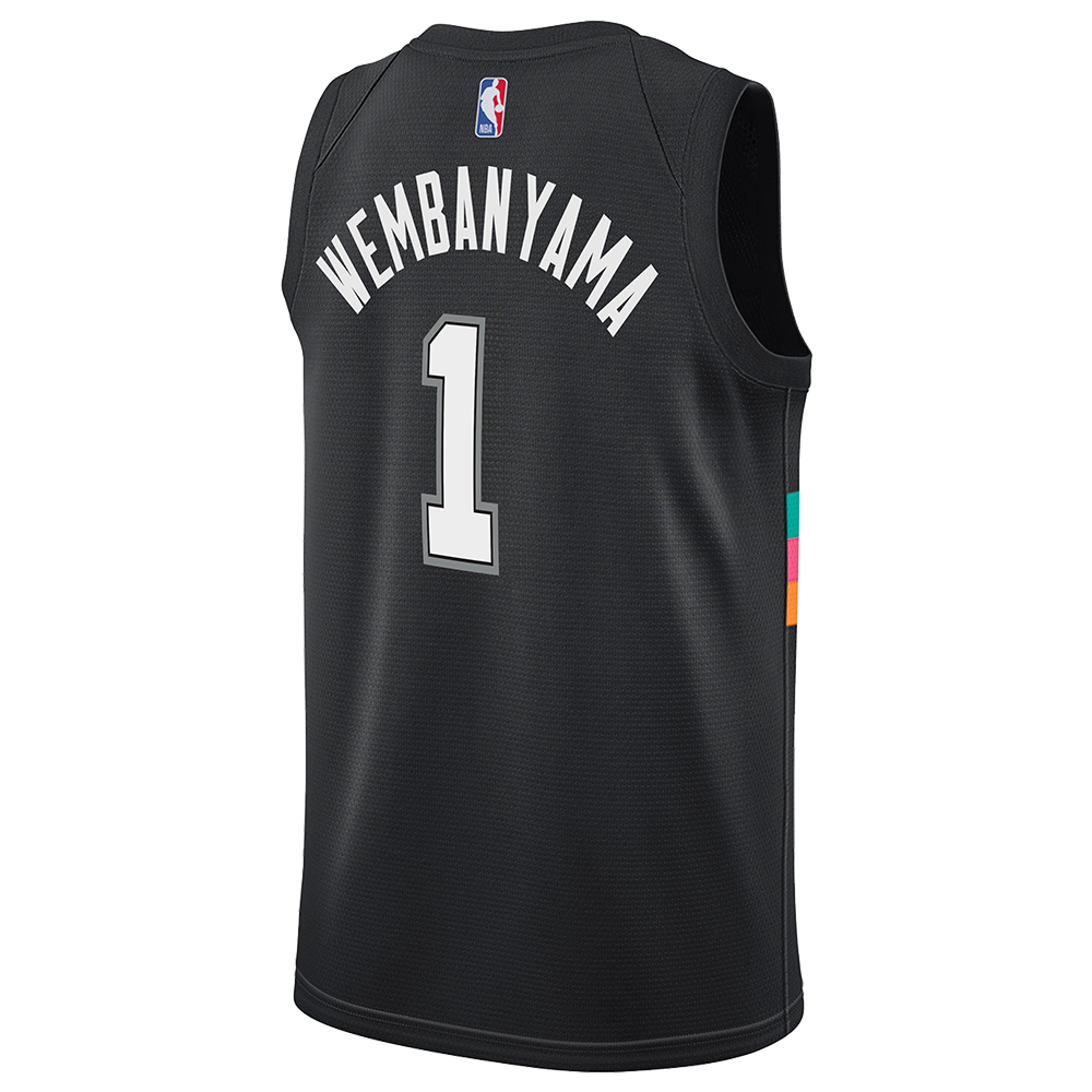 San Antonio Spurs Men's 2025-2026 City Edition #1 Victor Wembanyama Swingman Jersey - Black