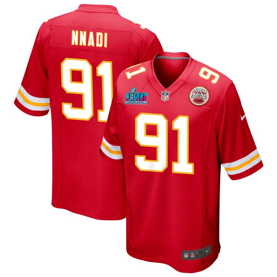 Derrick Nnadi Kansas City Chiefs  Super Bowl LVII Game Jersey - Red