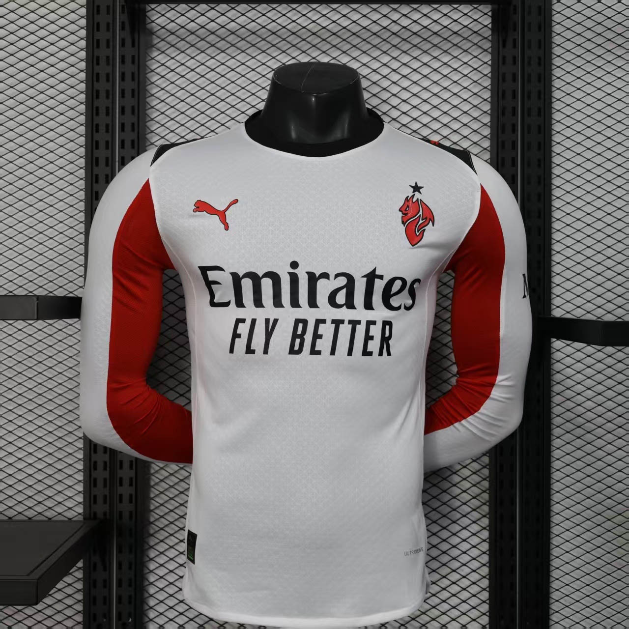 2025/2026 Player Version Long Sleeve AC Milan Away Soccer Jersey 1:1 Thai Quality