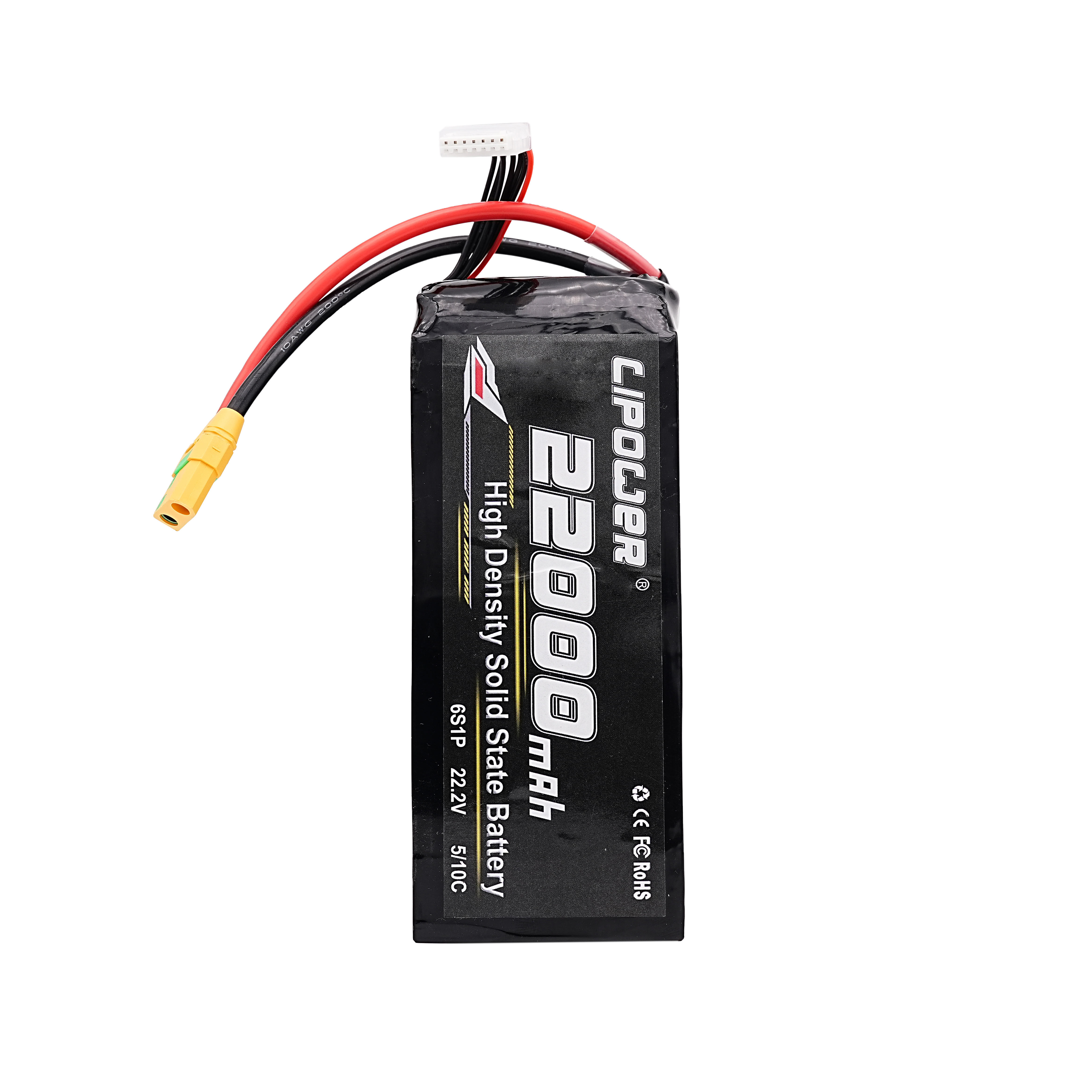 22-27Ah 10C 22.2V 6S High Energy Density Semi Solid State UAV Battery - lipowbattery