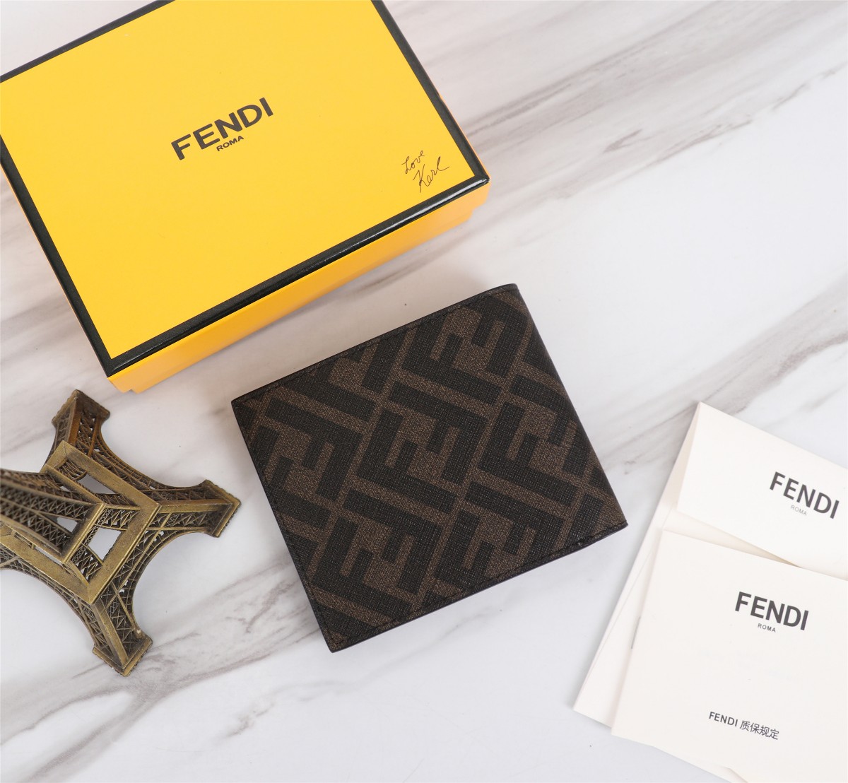 TOP FENDI PVC Leather Wallet
