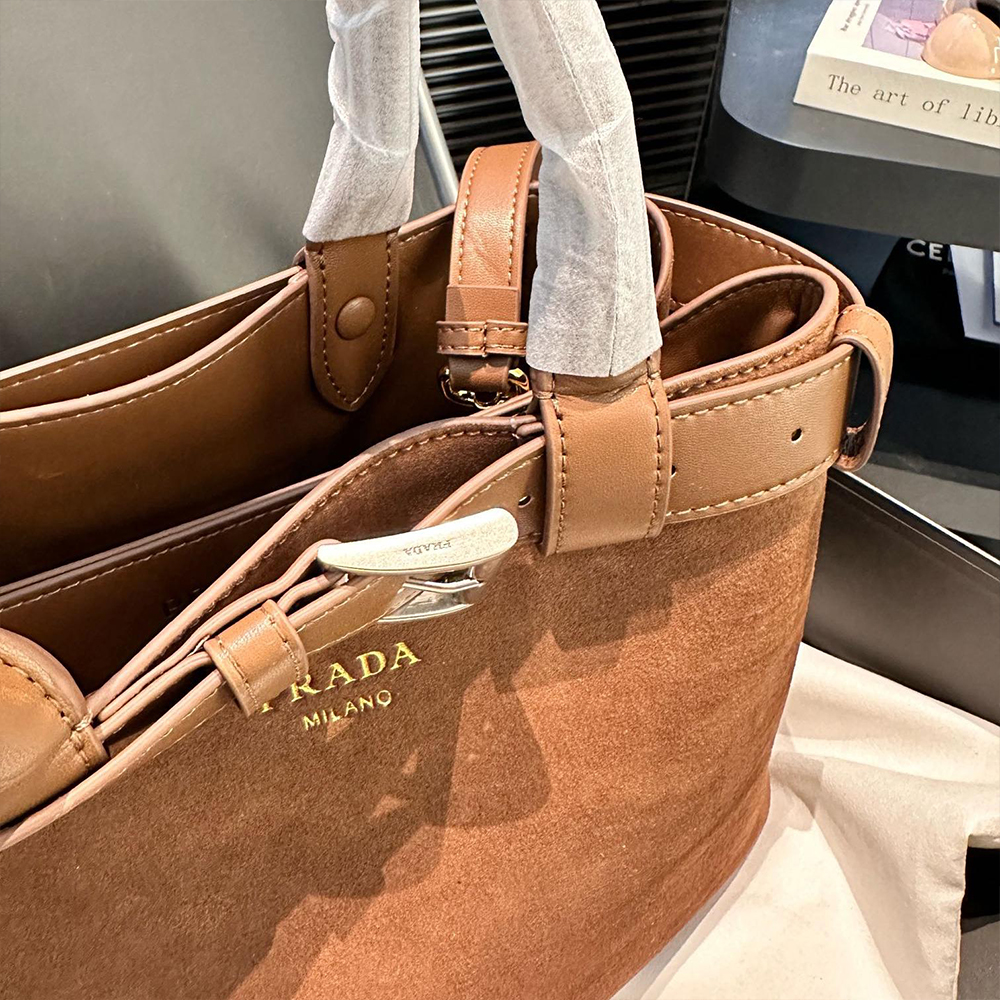 Prada Suede Buckle bag (Replica)
