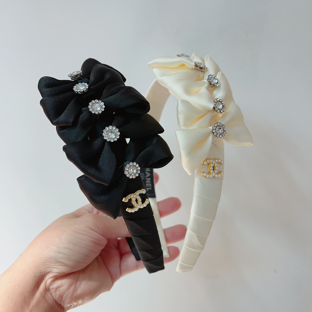 TOP CHANEL Vintage Bow Headband - 2 Colors