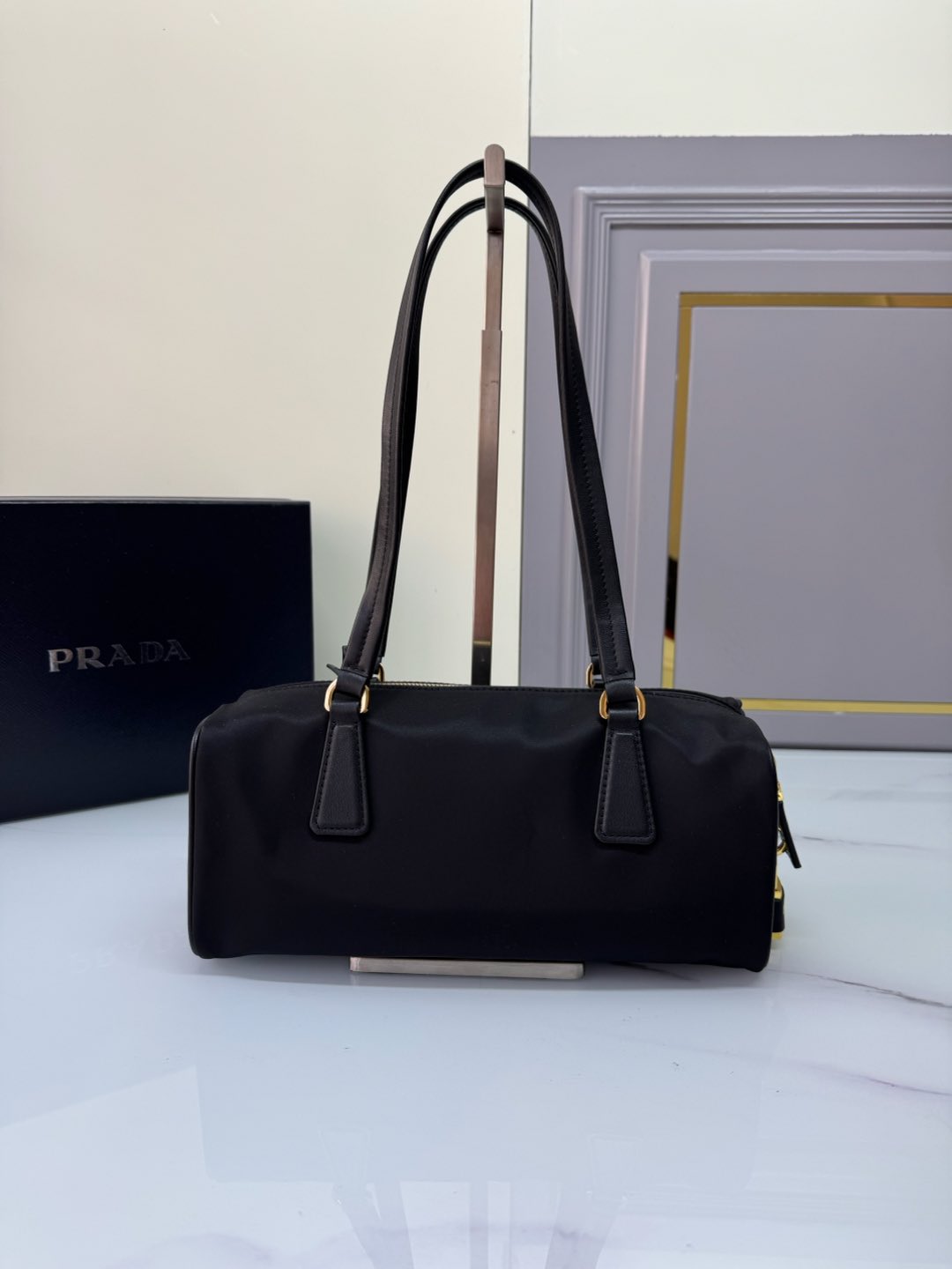 Top PRADA Handbag Re-Nylon 29x12.5x10cm - Black