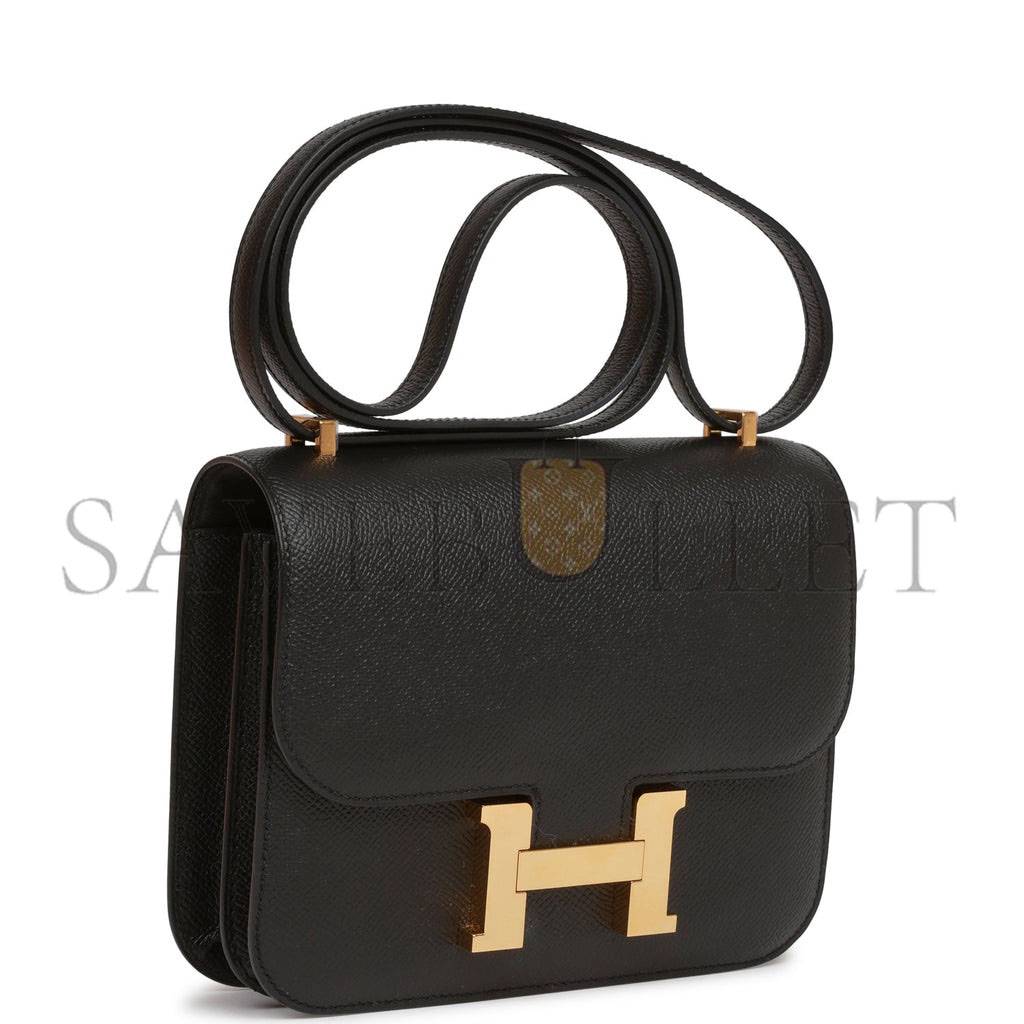 Hermes Constance 18 Black Epsom Gold Hardware