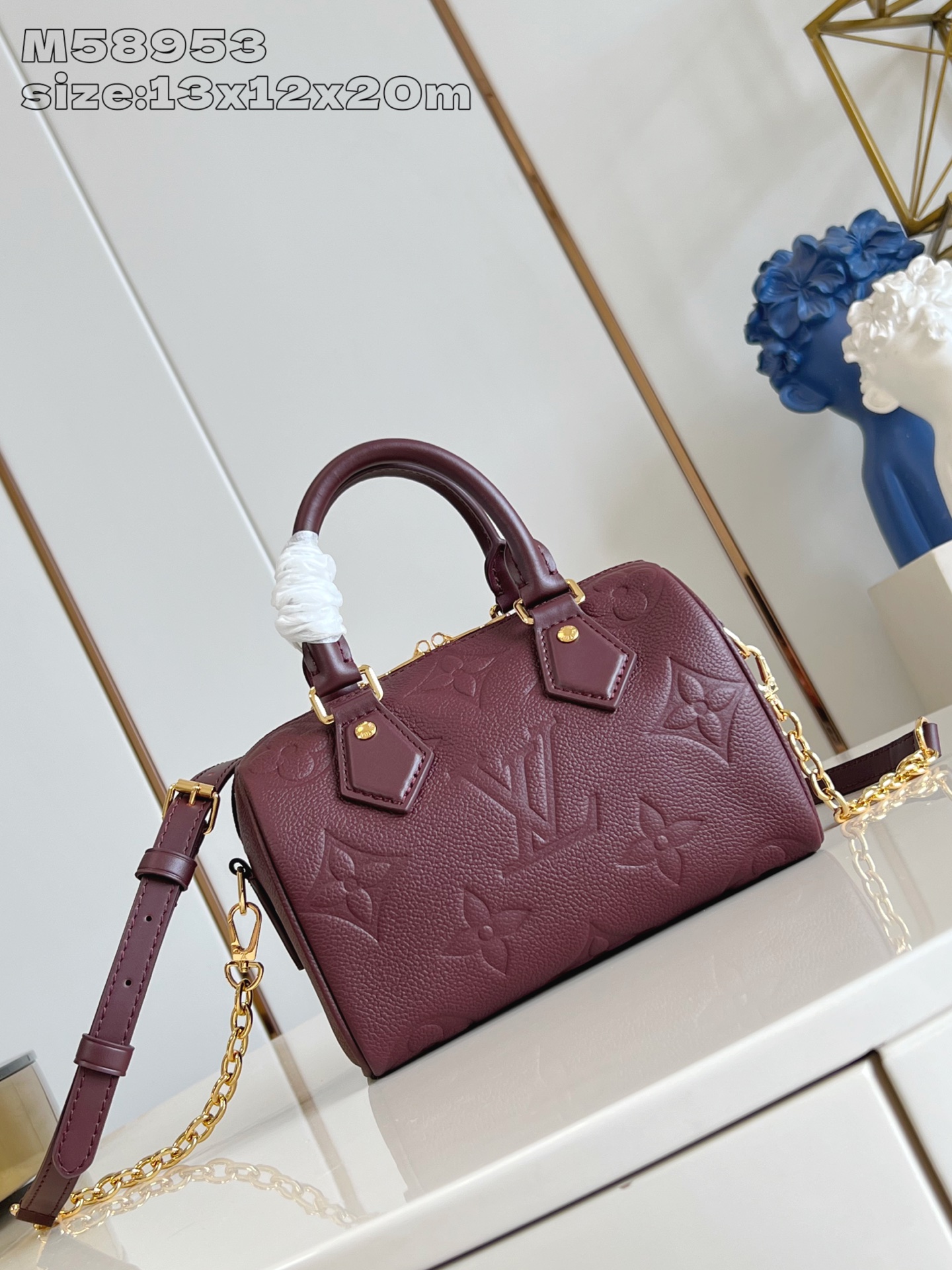 TOP Louis Vuitton LV Speedy Bandouliere 20 Bag 13.5 x 12 x 20.5  cm - Claret