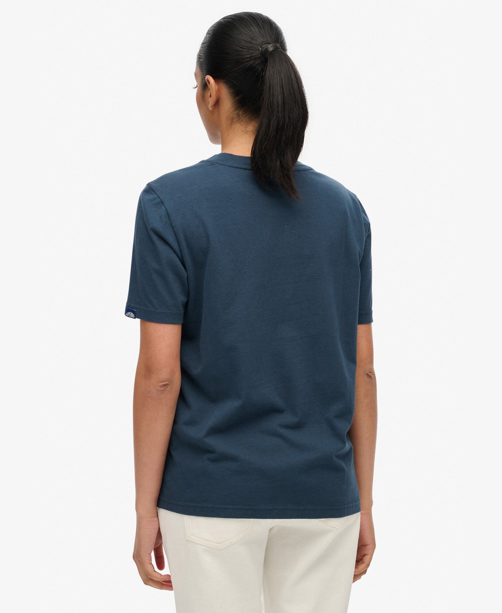 Rainbow Stripe Tee | Eclipse Navy