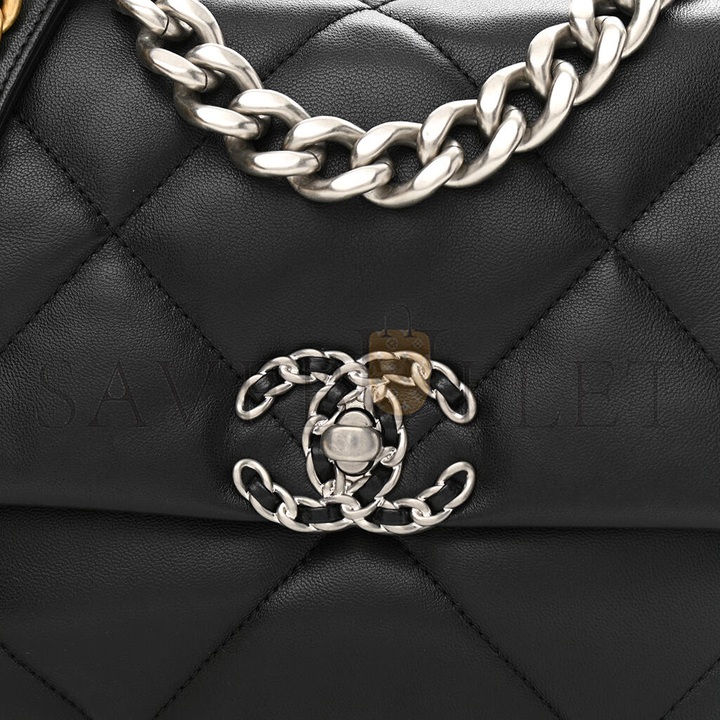 CHANEL MASTER LAMBSKIN QUILTED 19 FLAP BLACK (30*20*10cm)